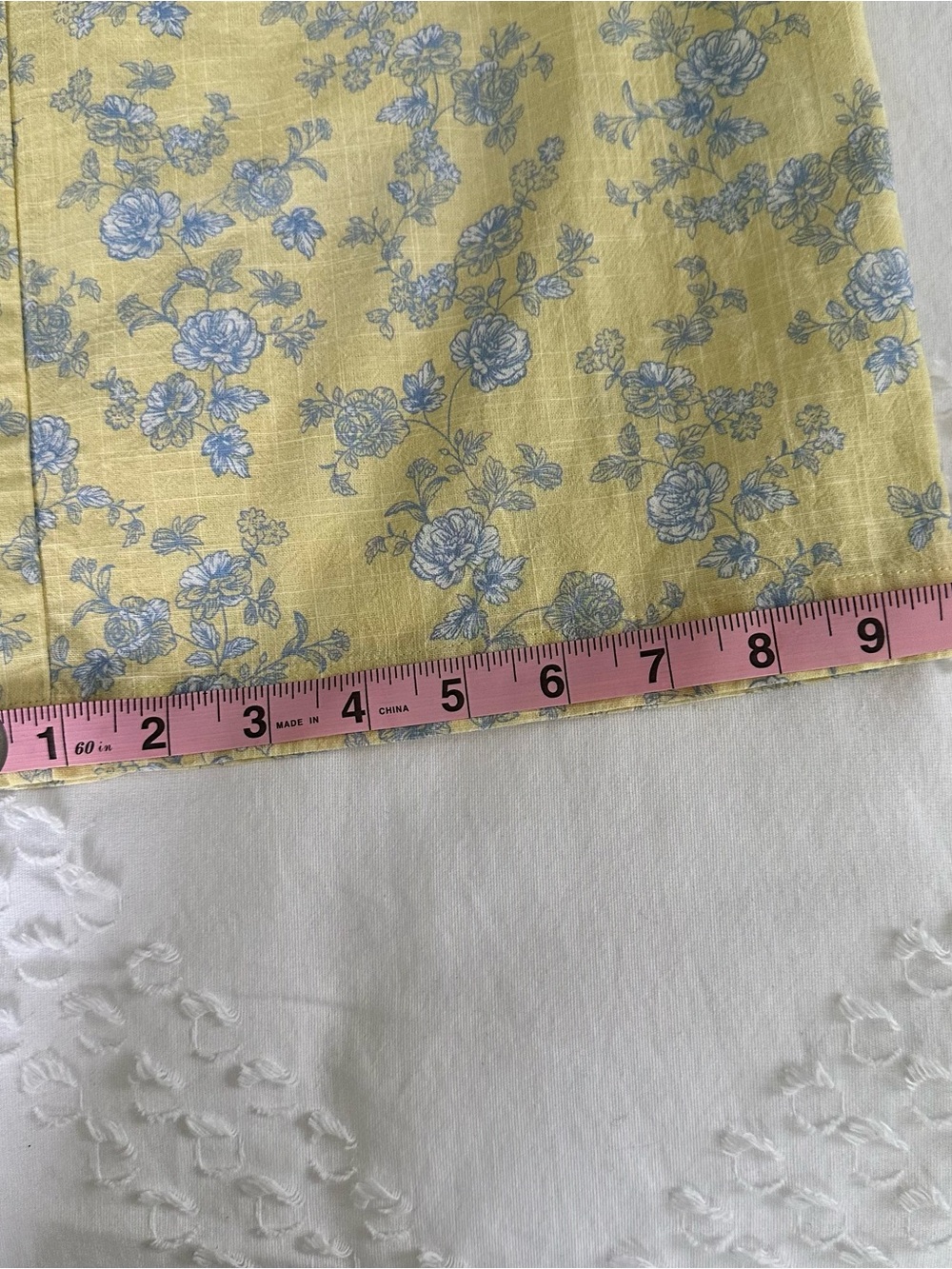 Yellow Floral Square-Neck 2 piece pant set. Top  medium and pants small. - Picture 13 of 16